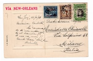 postcard with mixed franking